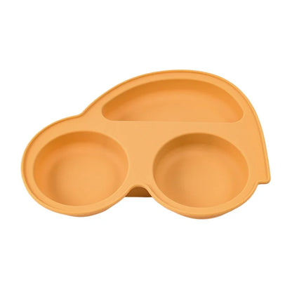 Prato Infantil em Silicone com Formato de Carro – Antiderrapante, Seguro e Divertido