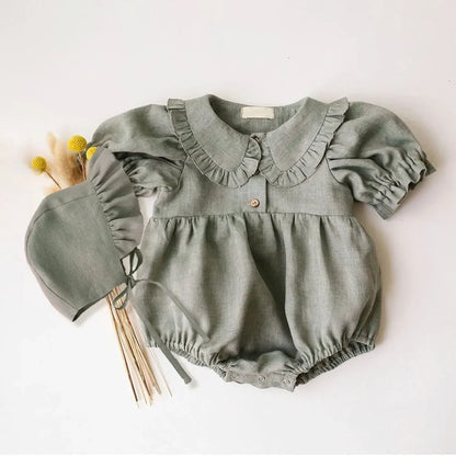 Conjunto 2 Peças Verão para Bebé Menina – Body Floral com Faixa de Cabelo