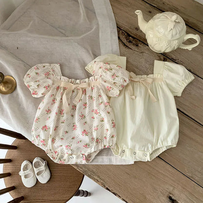 Macacão de Verão para Bebé com Estampado Floral