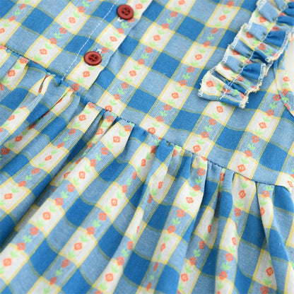 Vestido Casual Floral com Alças para Menina
