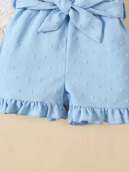 Macacão de Verão para Bebé Menina com Renda