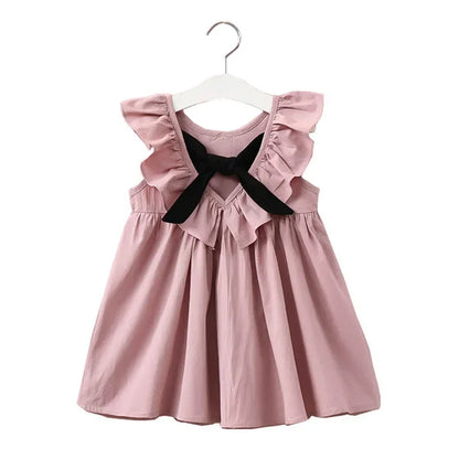 Vestido com Alças em Padrão aos Quadrados para Menina