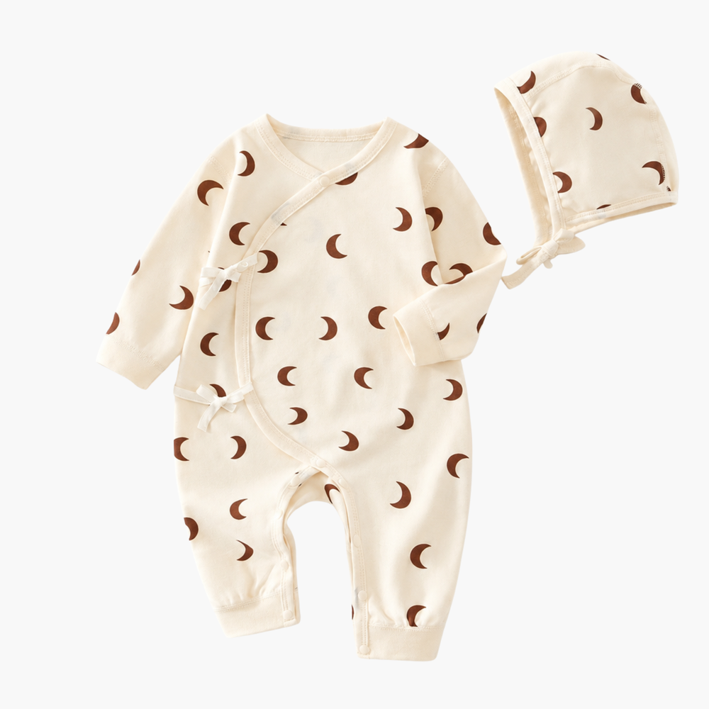 Babygrow de Bebé Lua Doce em Algodão com Touca