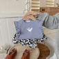 Conjunto Infantil de Verão - Top Sem Mangas com Estampado Floral e Calções