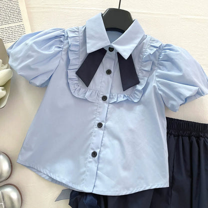 Conjunto para Menina – Conjunto de Camisa e Calções
