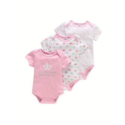 Conjunto de 3 Bodys para Bebé – 100% Algodão