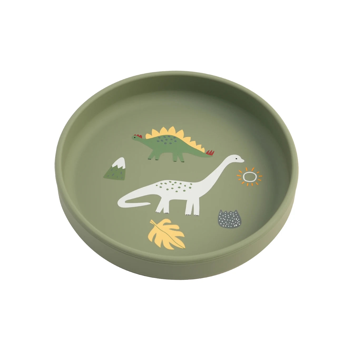 Prato de Silicone Infantil em Forma de Dinossauro – Antiderrapante, Livre de BPA