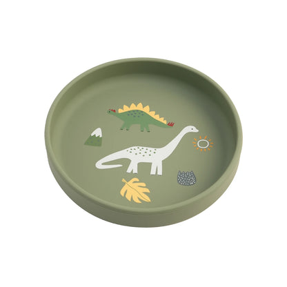 Prato de Silicone Infantil em Forma de Dinossauro – Antiderrapante, Livre de BPA