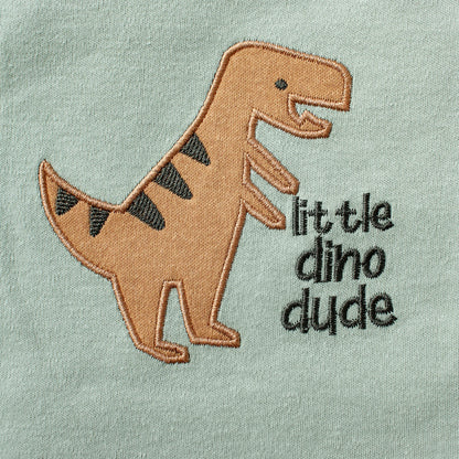 Conjunto de 3 Peças para Bebé Estampado Dinossauro e Riscas