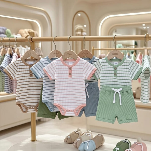 Conjunto de Bebé de Manga Curta