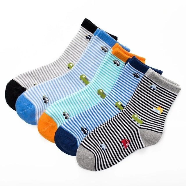 Conjunto de 5 Pares de Meias de Algodão