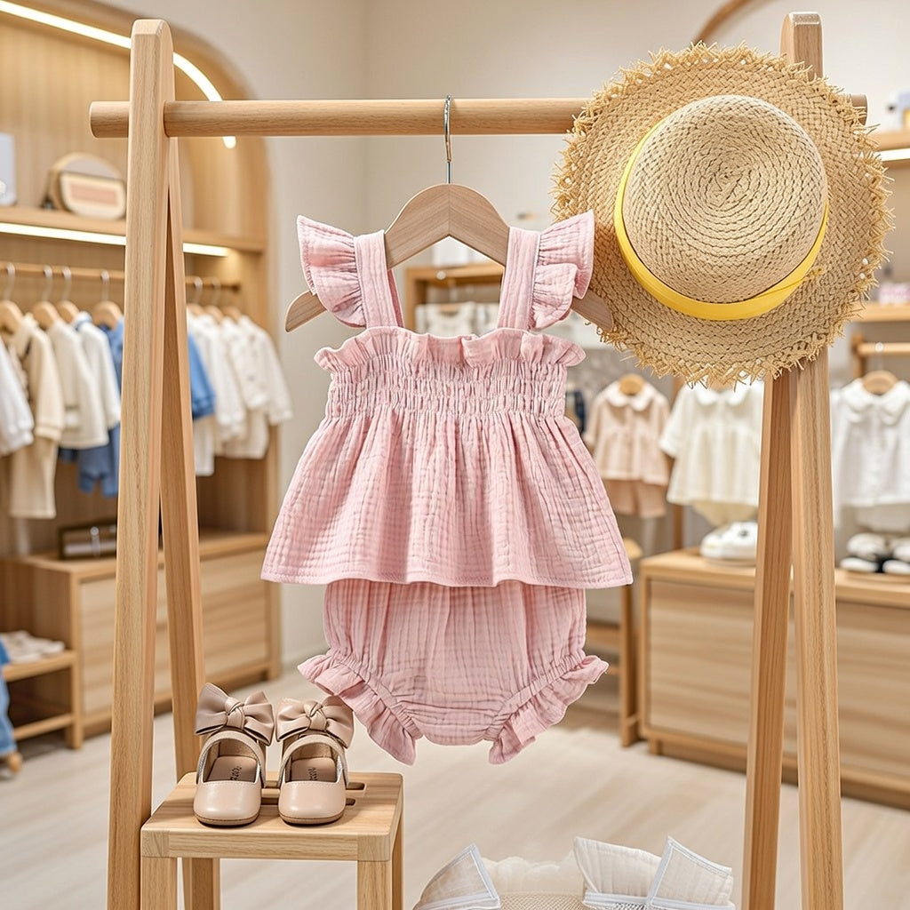 Conjunto de Verão para Menina – Top de Alças e Calções