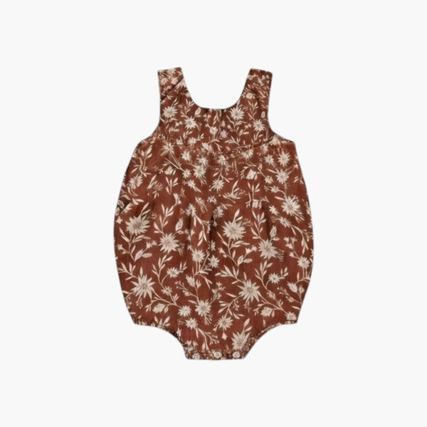 Macacão de Bebé de Verão em Algodão Floral