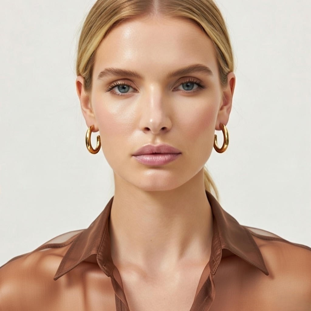 Brincos em Aço Inoxidável Banhados a Ouro