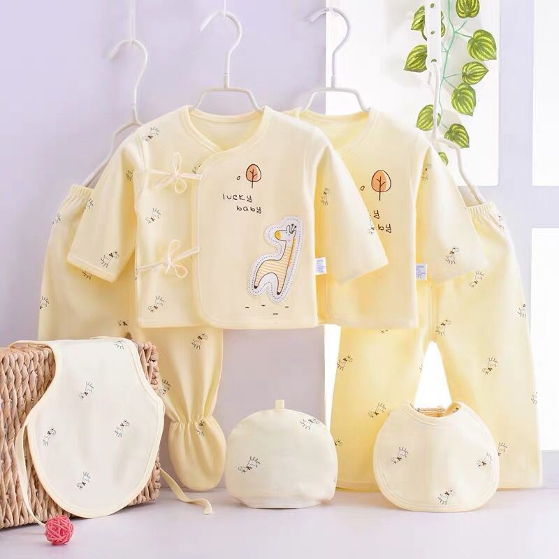 Conjunto 7 Peças de Roupa para Bebé em Algodão
