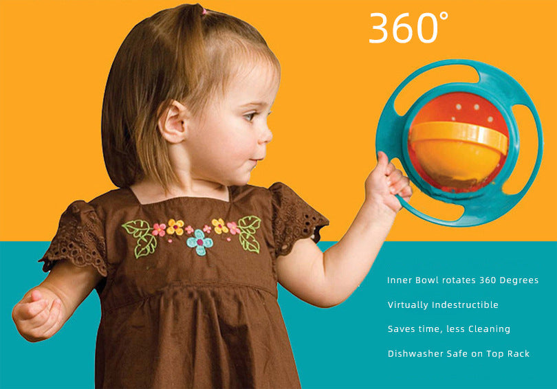 Taça Infantil Universal Rotativa 360° – Design Antiderrame