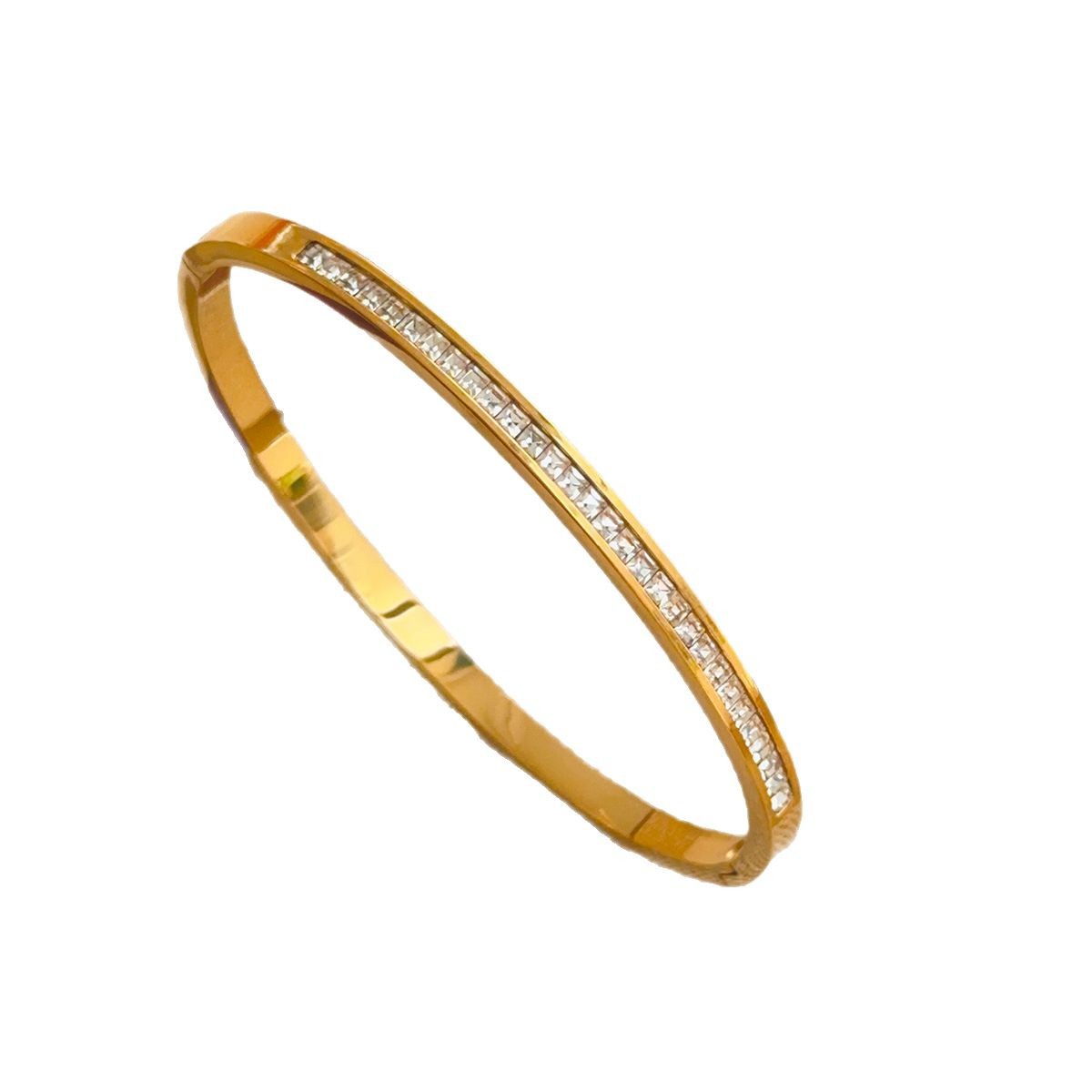 Pulseira Feminina em Aço Titânio Dourado