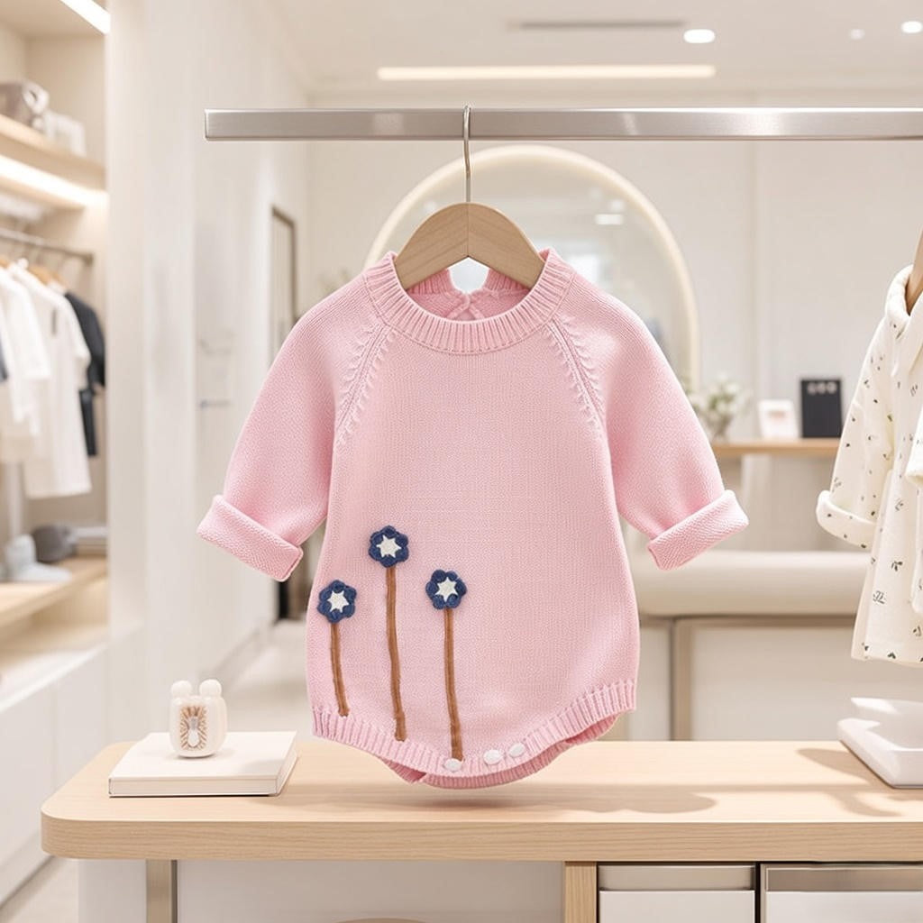 Macacão de Bebé em Malha de Algodão