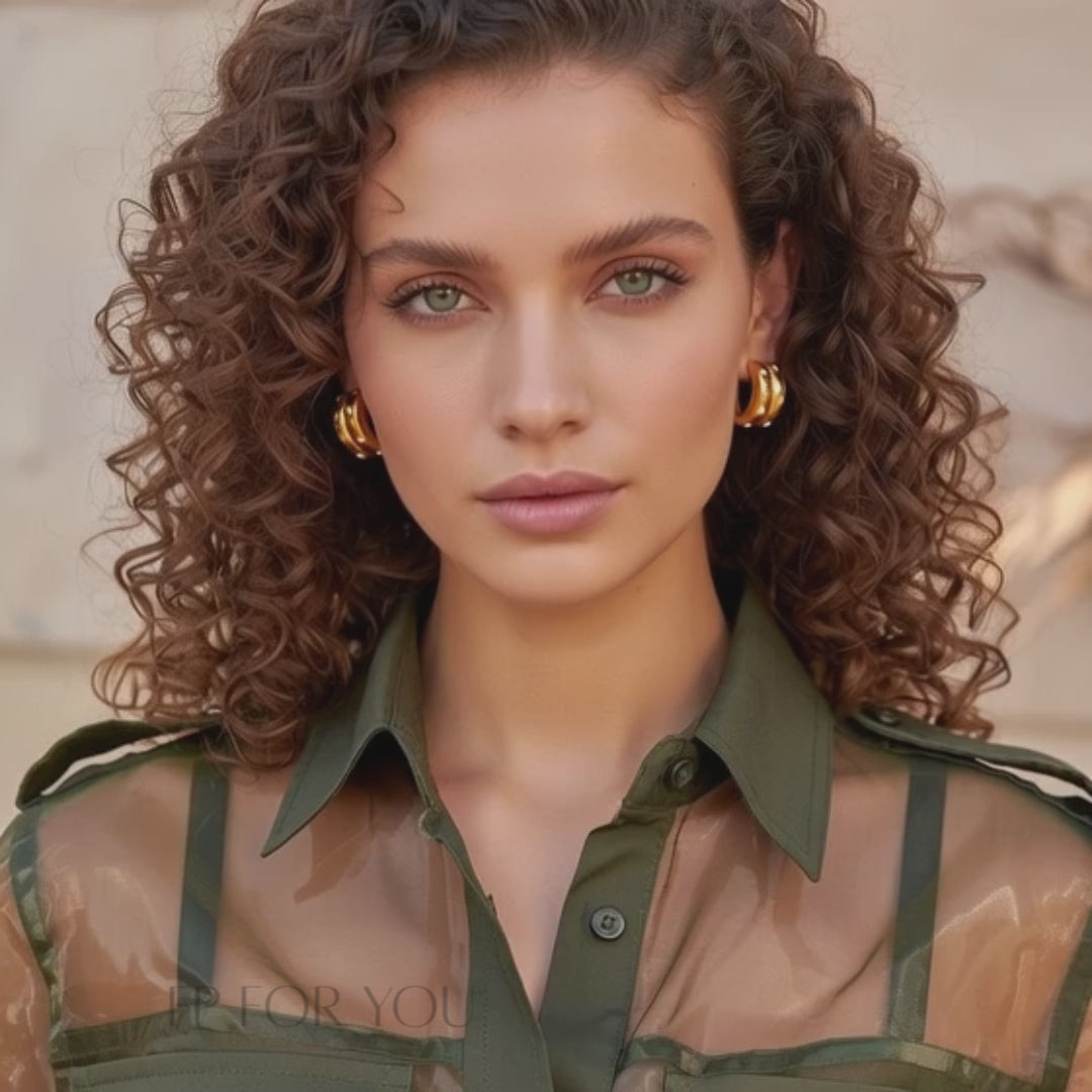 Brincos em Aço Inoxidável Duplo com Zircónias